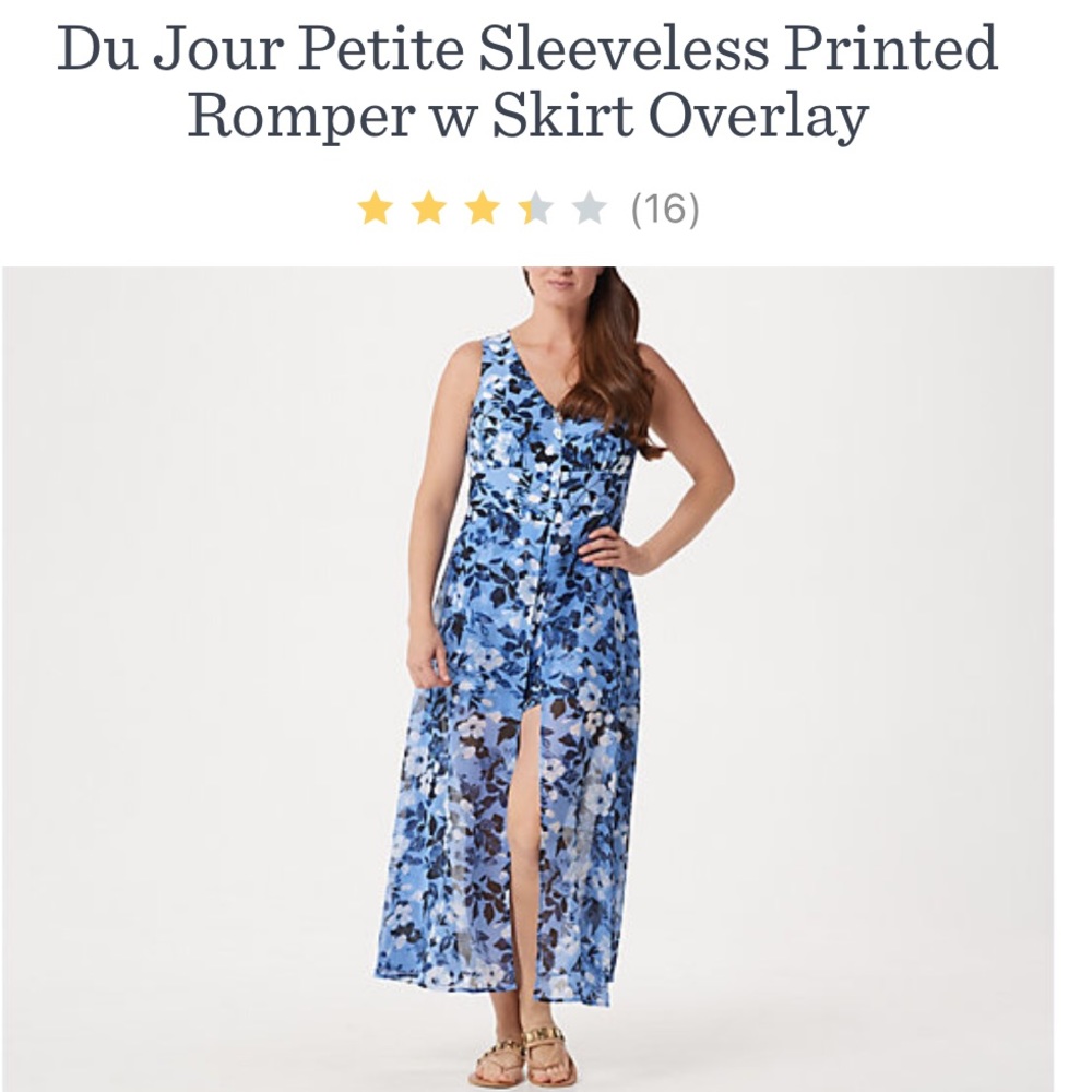 DuJour Sleeveless Romper with Skirt  Overlay #41